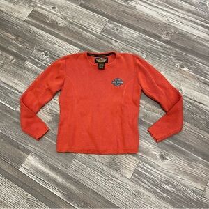 Harley-Davidson Woman’s Vibrant Orange Crewneck Sweater